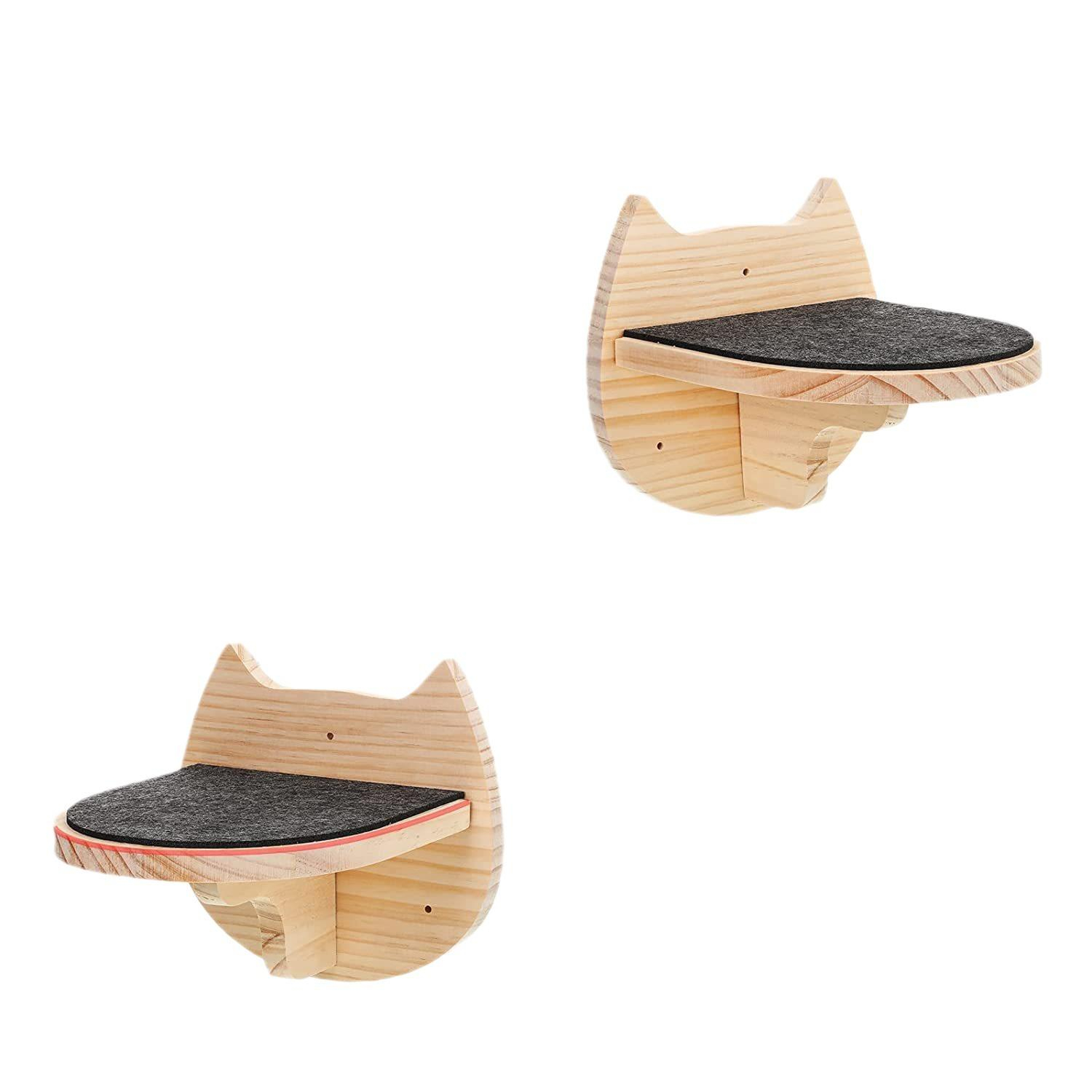 Wooden Wall-mounted Cat Jumping Platform Toy - Wooden Wall-mounted Cat Jumping Platform Toy Wodd Color