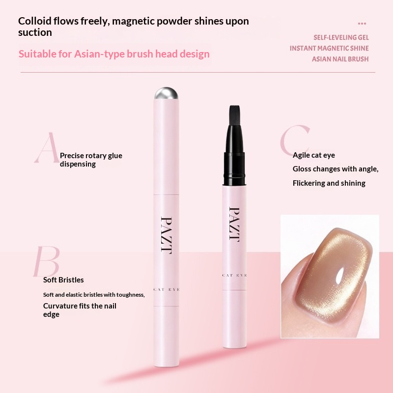 Kit Stylo Nail Art Magnétique Œil de Chat