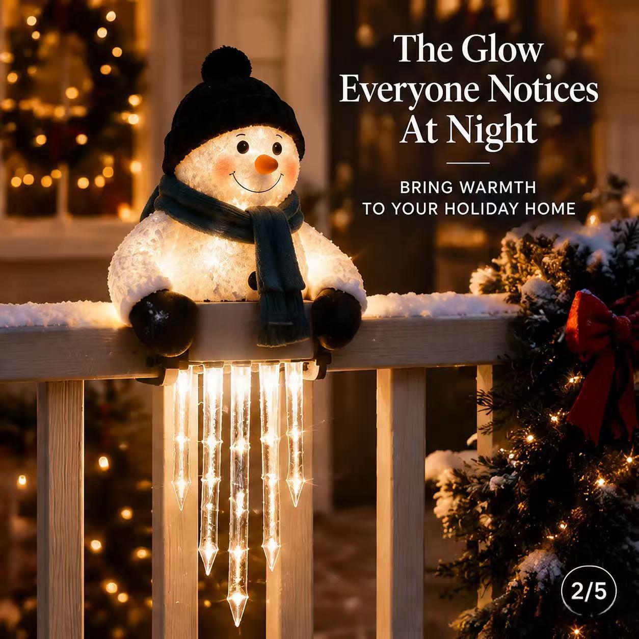 Cross-border New Product Snowman Icicle Light Decor Snowman Lights