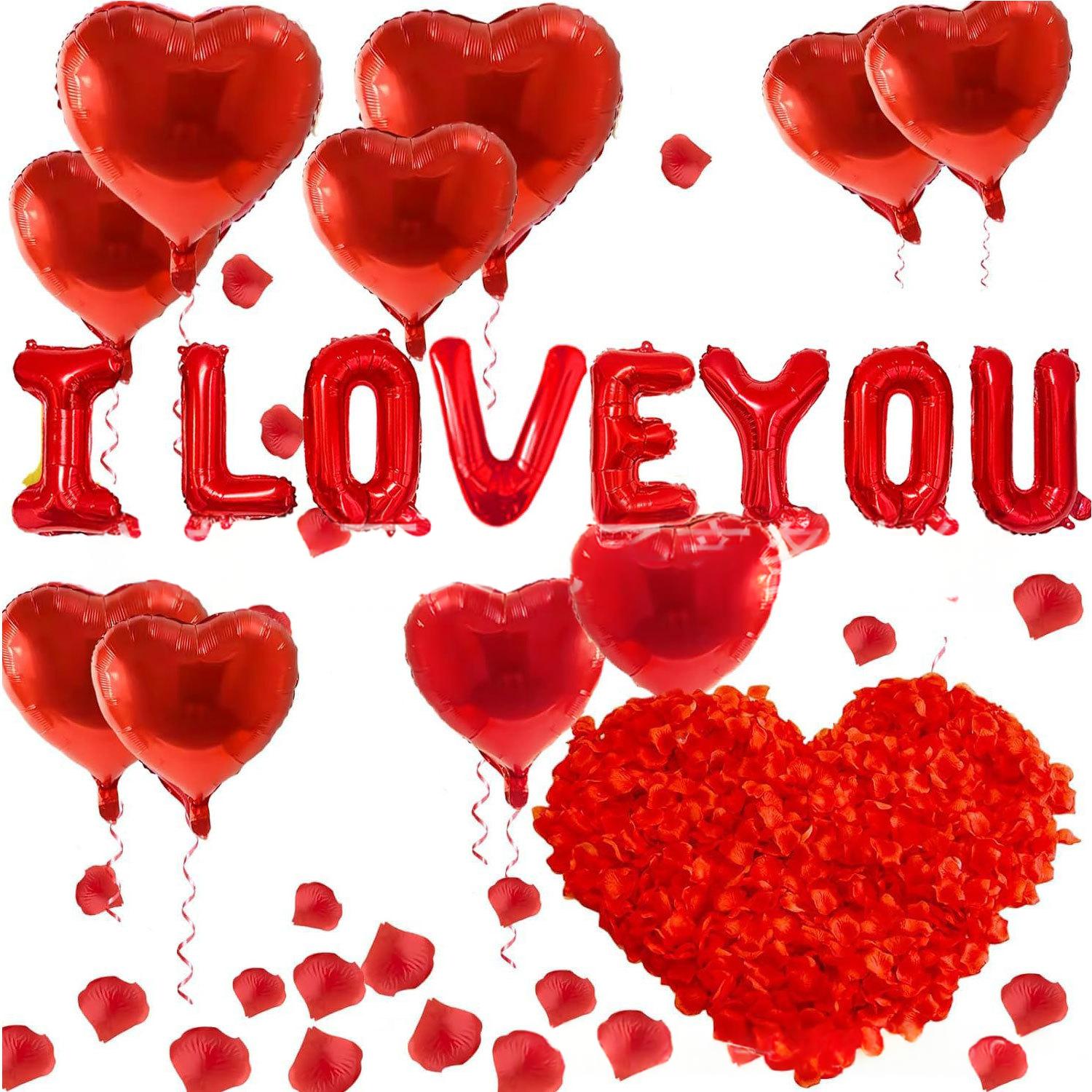 Valentine's Day Balloon Set LOVE Heart Foil Balloons