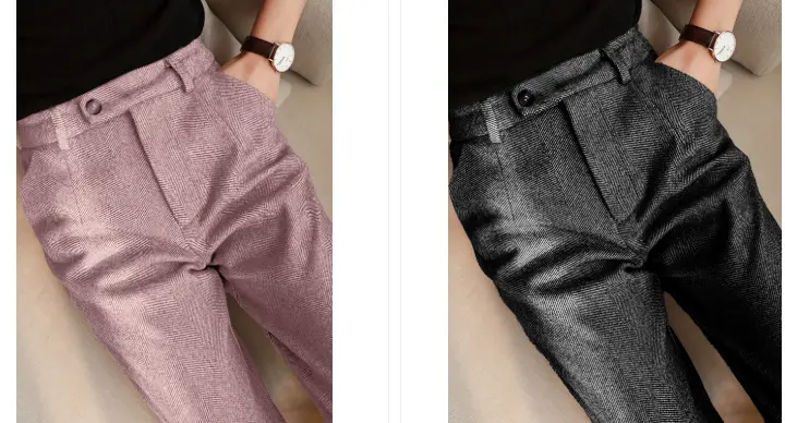 Women's High Waist Slimming And Straight Casual Trousers
