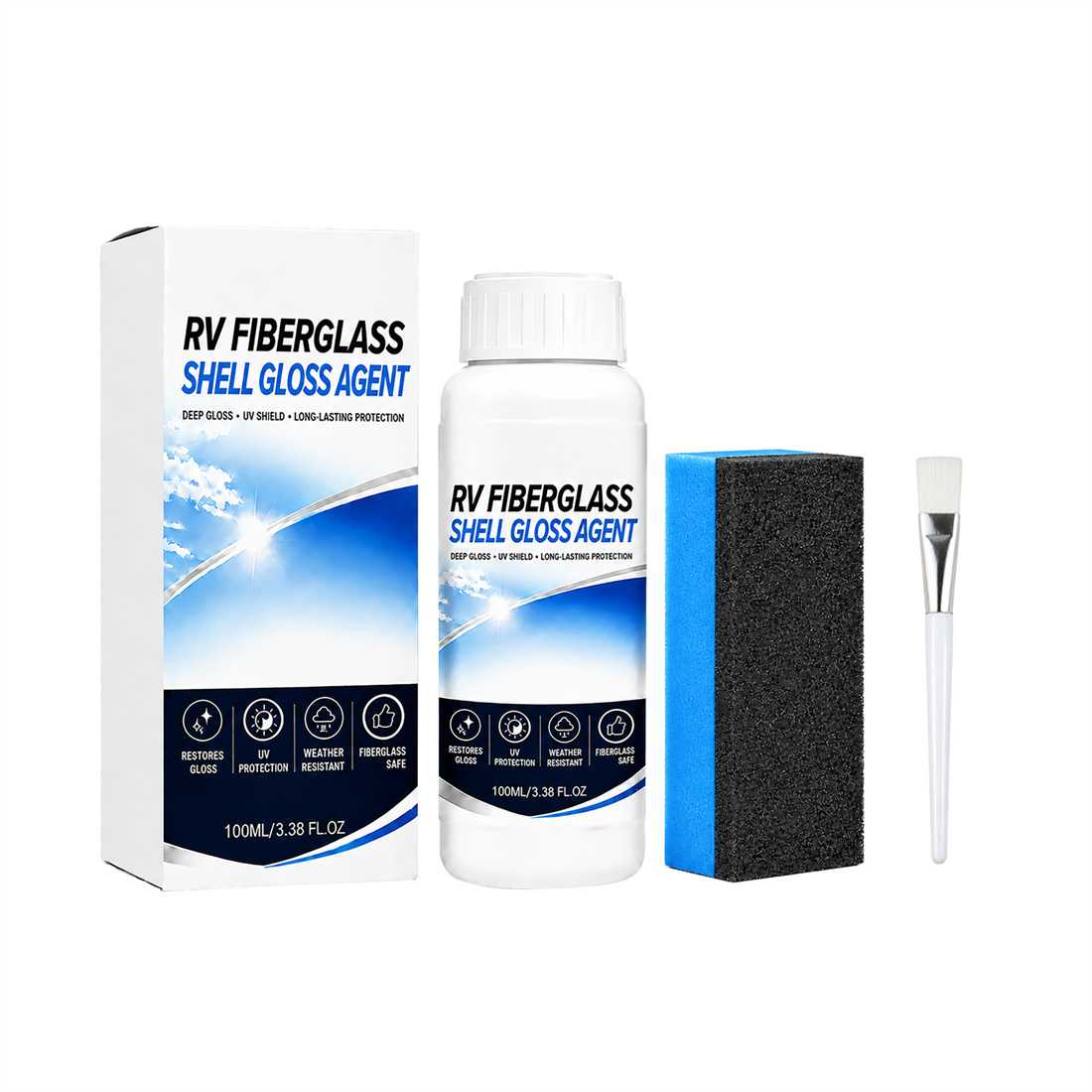Glazing Agent For Glass Fiber Reinforced Plastic Shell Of RV
