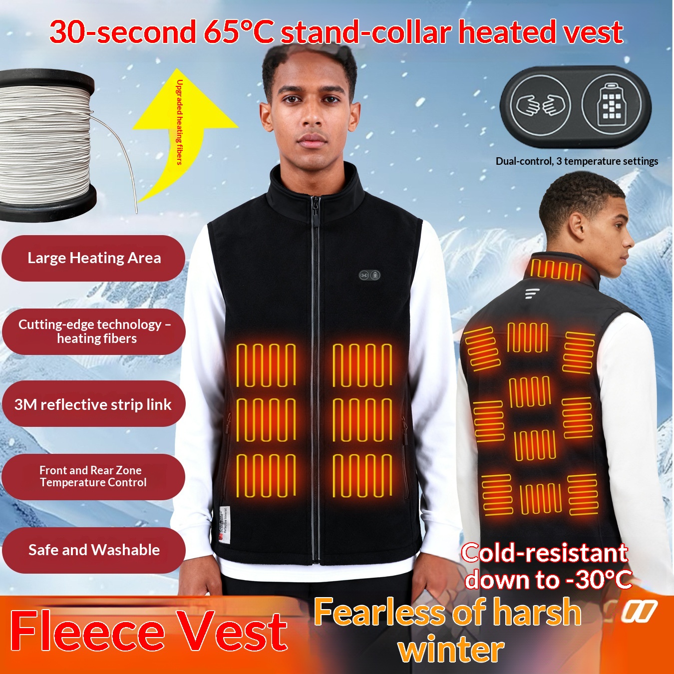 Smart Heated Vest, USB-powered Outdoor Heating Vest For Cycling