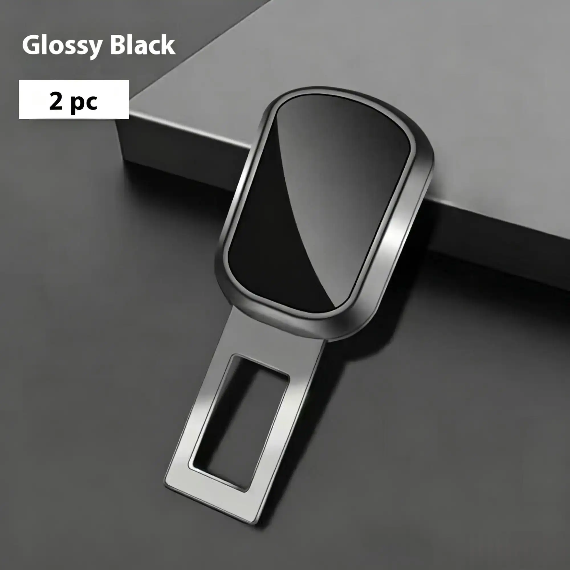 Universal Car Seat Belt Buckle Extender Plug — Black, 2PCS