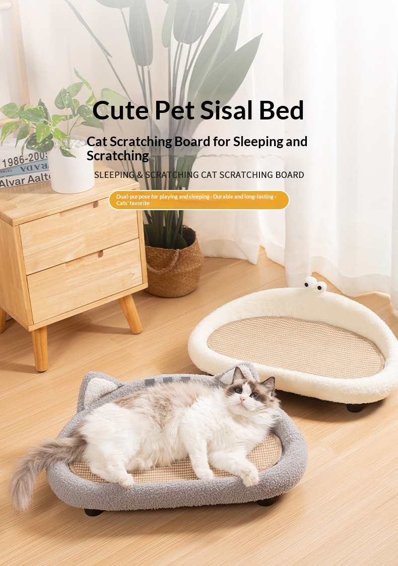 Hemp Rope Cat Scratcher And Cat Bed In One Durable And Scratch-resistant detail photo 3