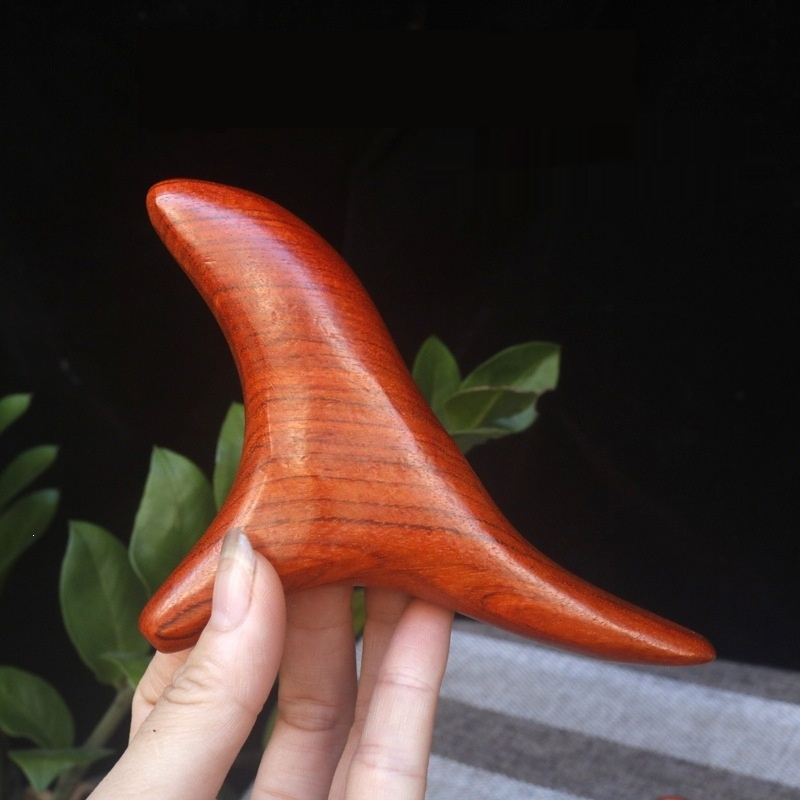 Rosewood Triangular Spiky Foot Massager For Acupressure On The Soles And Legs