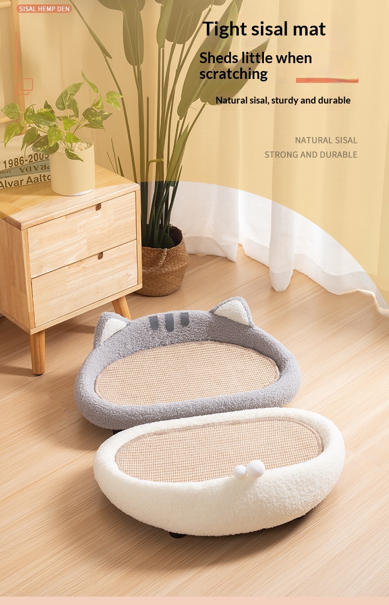 Hemp Rope Cat Scratcher And Cat Bed In One Durable And Scratch-resistant detail photo 8
