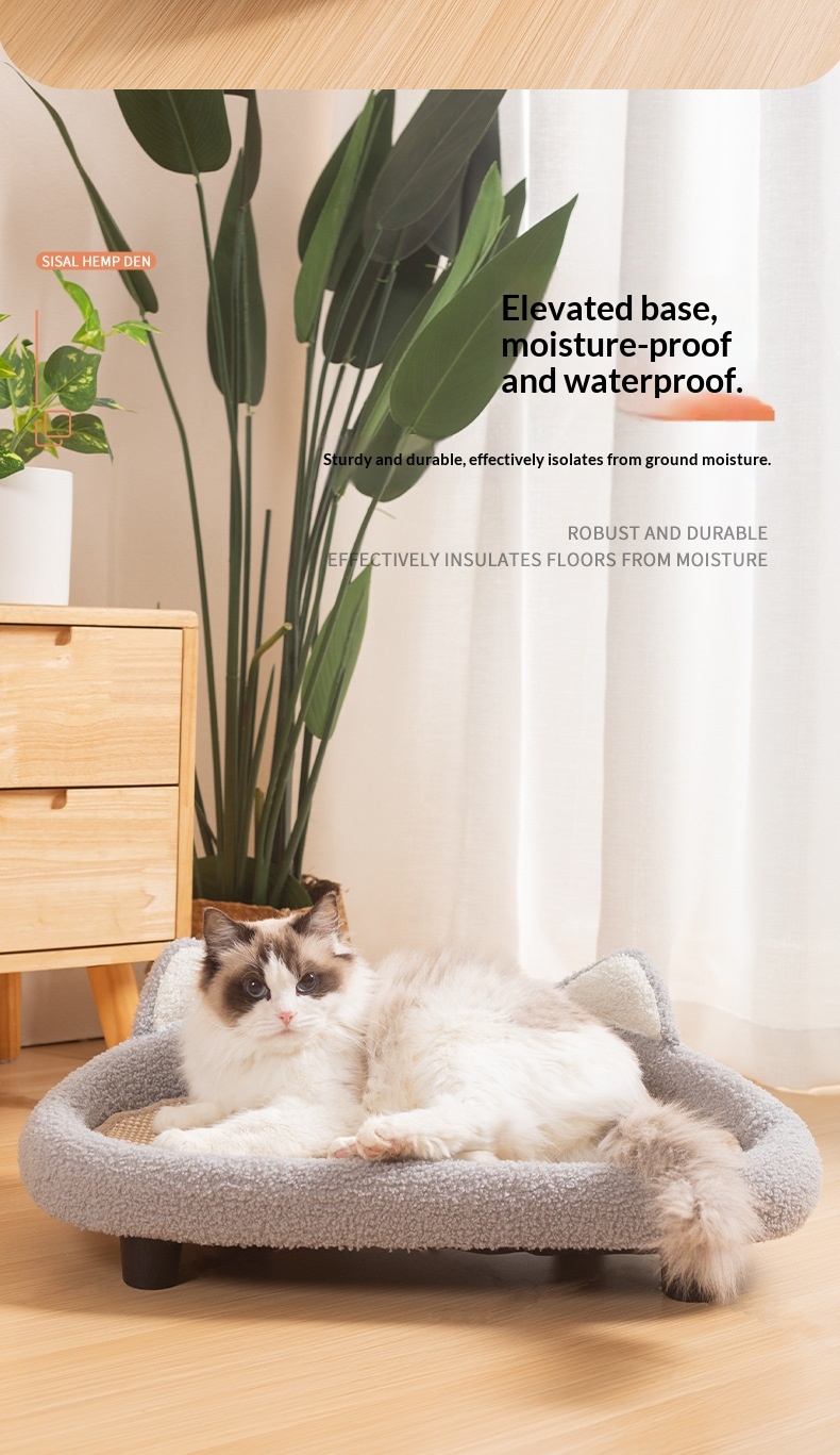 Hemp Rope Cat Scratcher And Cat Bed In One Durable And Scratch-resistant detail photo 5
