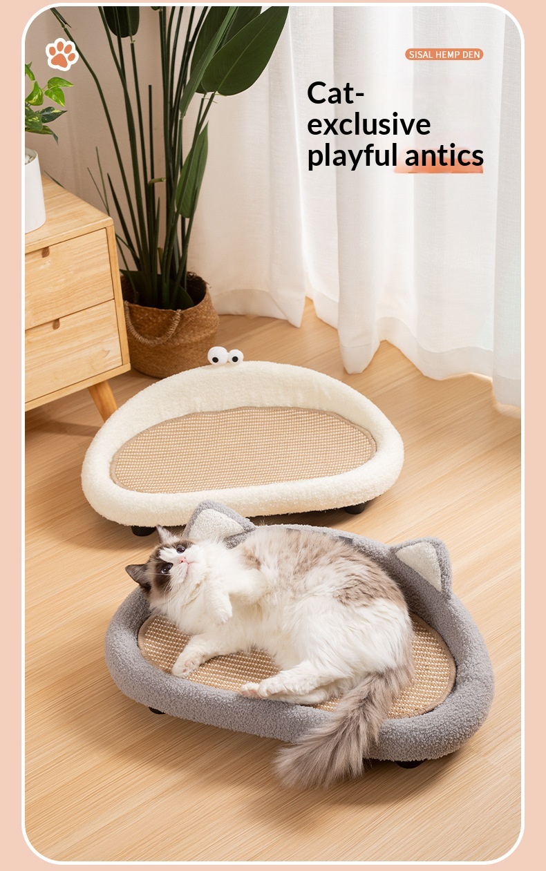 Hemp Rope Cat Scratcher And Cat Bed In One Durable And Scratch-resistant detail photo 6