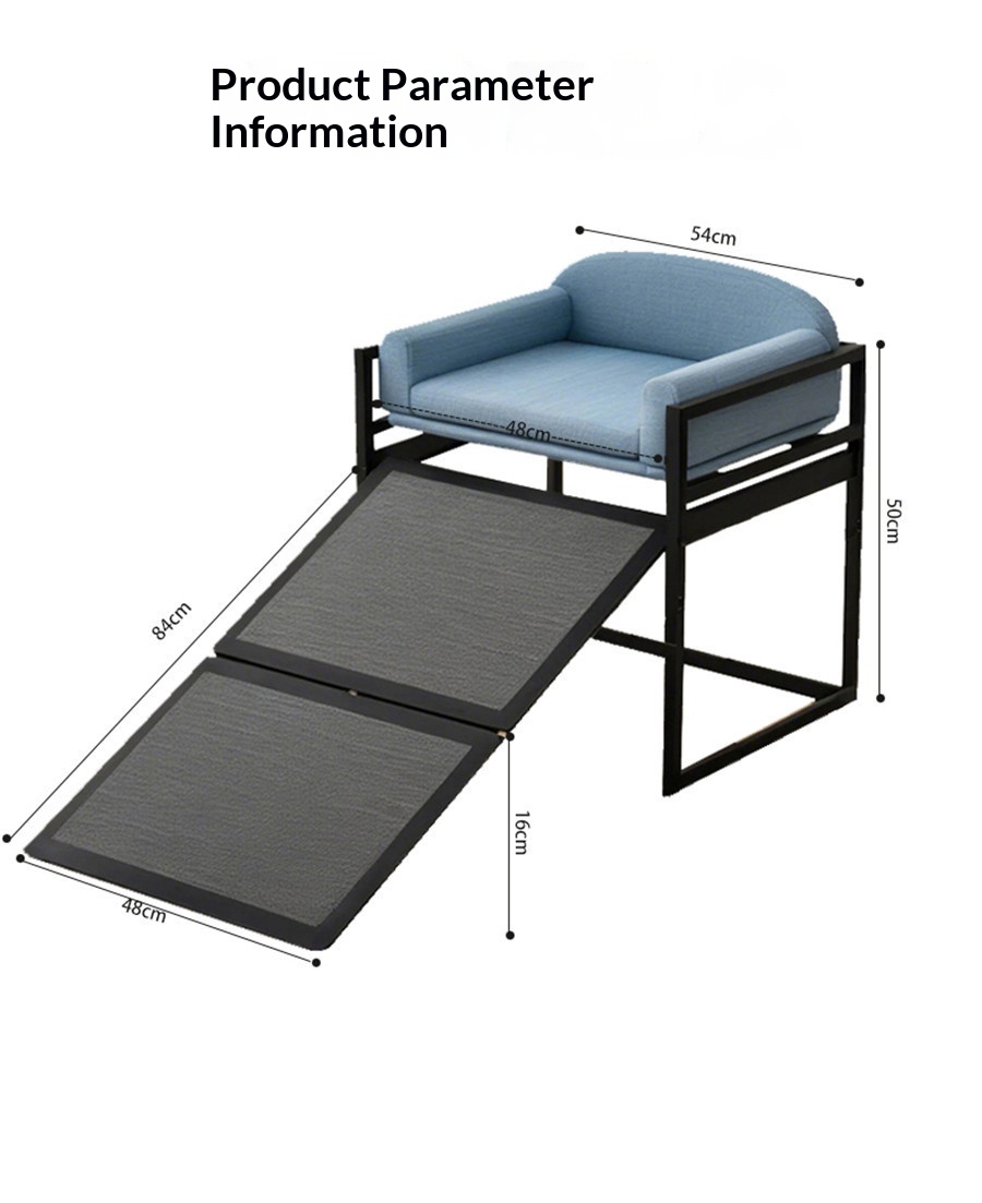 Wrought Iron Pet Sofa Bed With Companion Chair detail photo 2