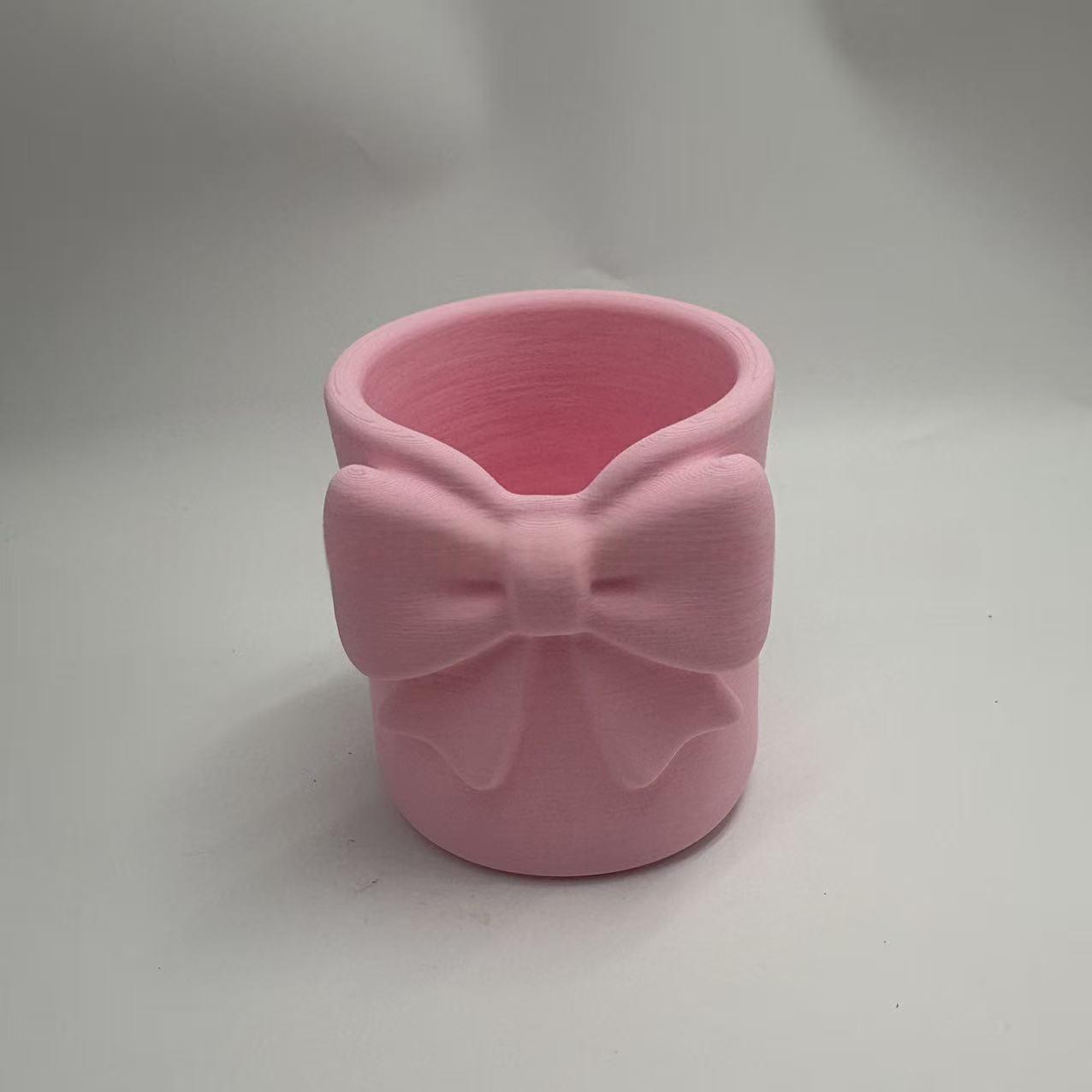 3D-printed Bow-shaped Pencil Holder Storage Container Cosmetic Organizer