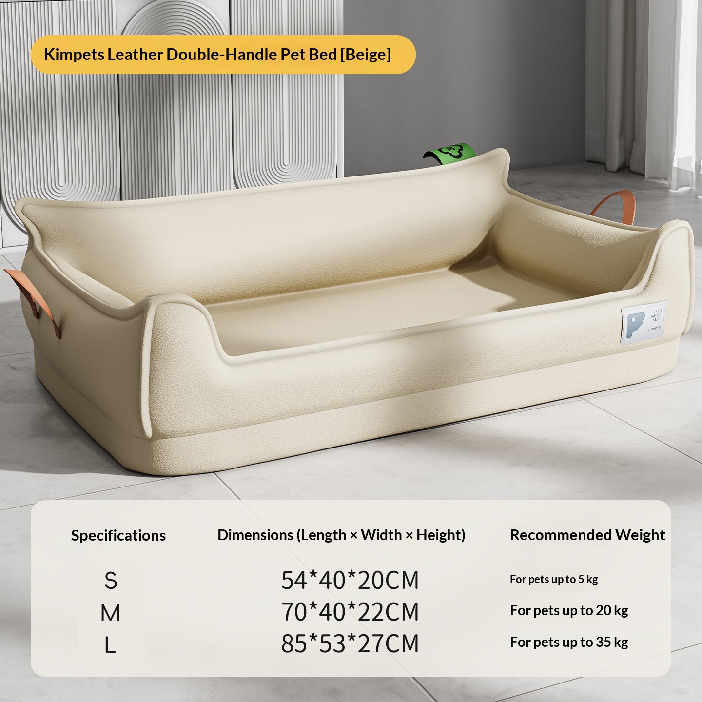 Removable And Washable Dog Bed Pet Nest Beige S