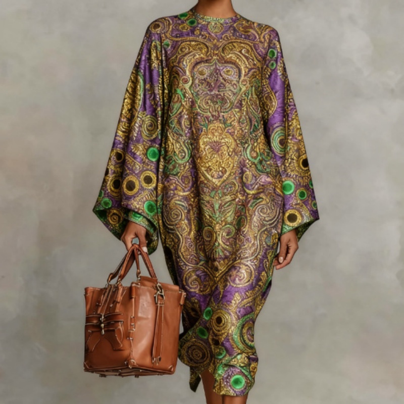 Women's Fashion Loose Retro Flowy Dress