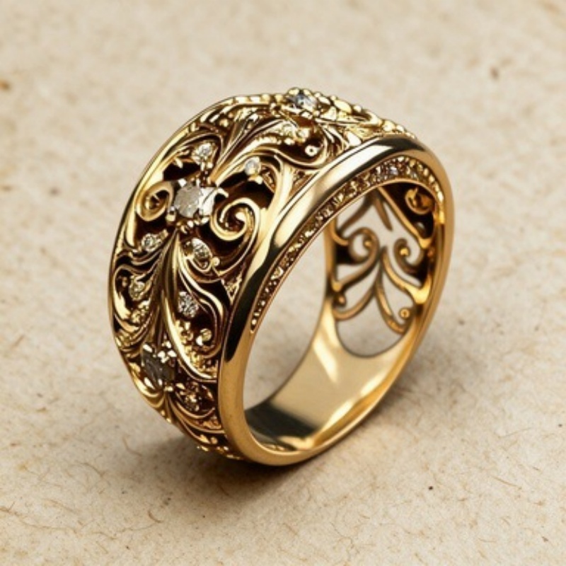European And American Retro Hollow-pattern Ring