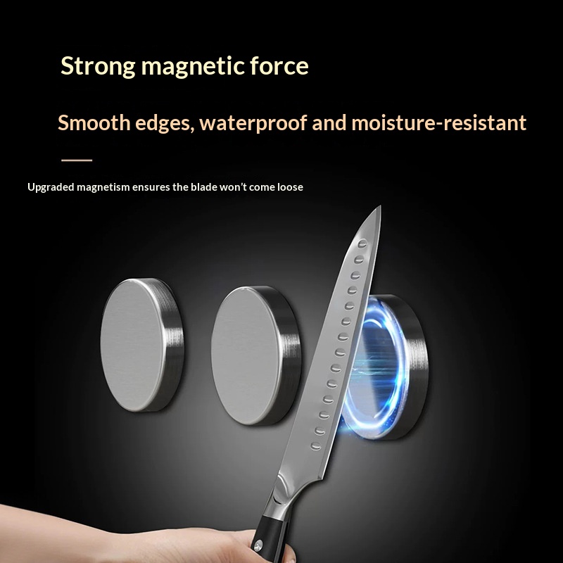 304 Stainless Steel Magnetic Knife Holder Wall-Mounted Knife Storage Rack Circular Section