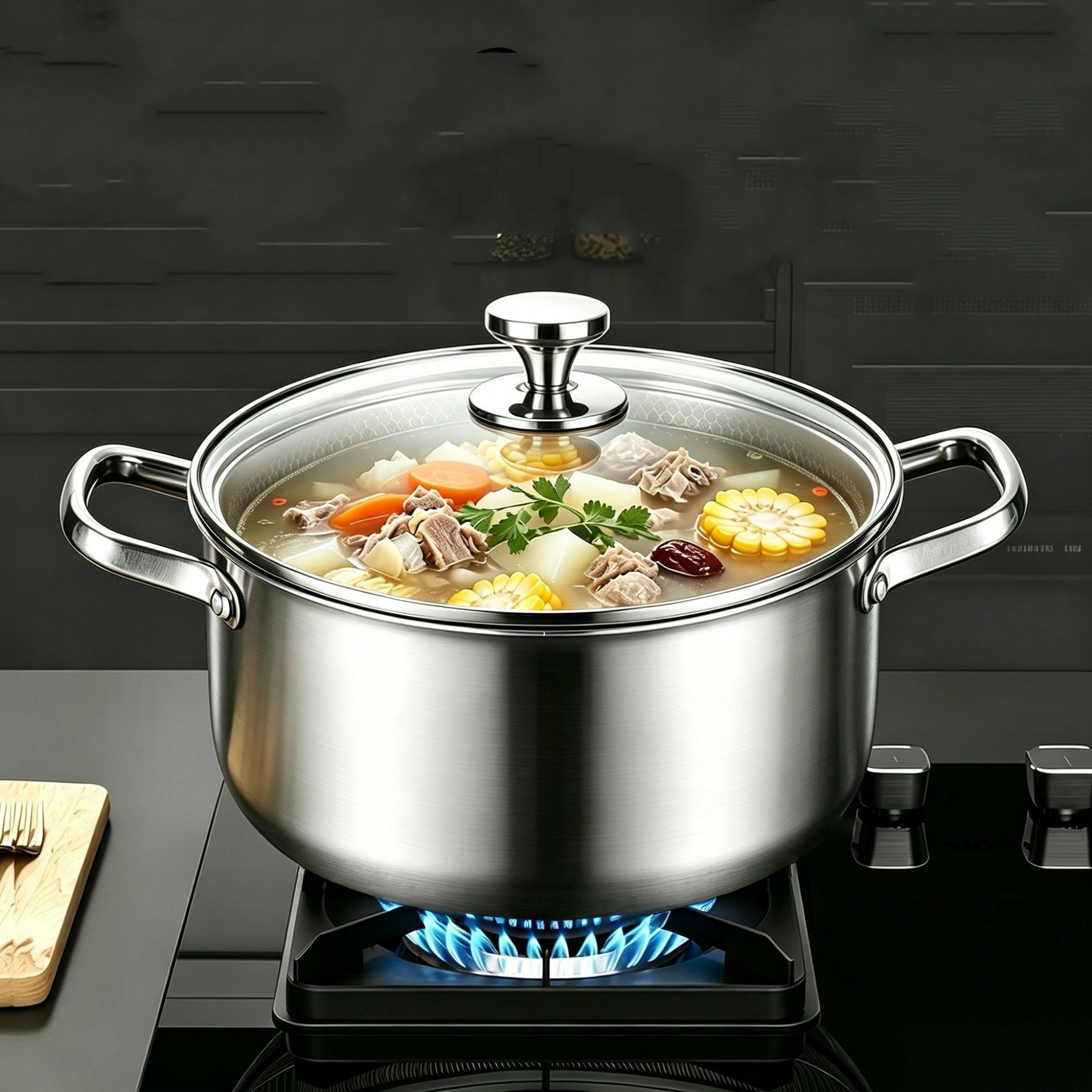 316 Stainless Steel Non-stick Double-handled Soup Pot 20CM Incorrectly Heard Version