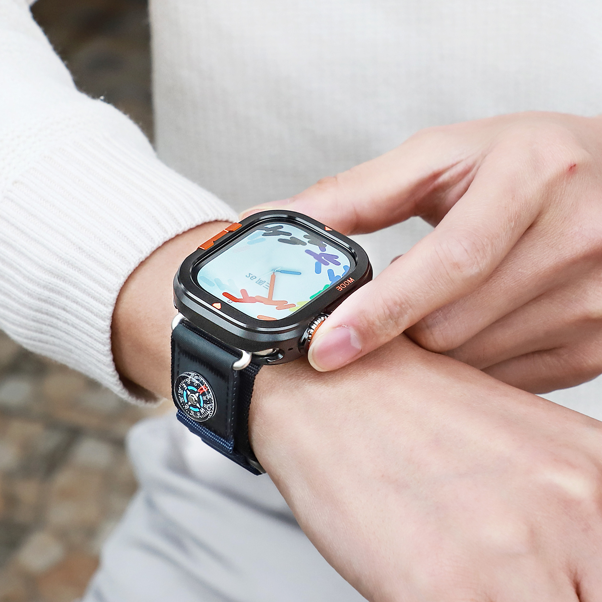 Metal Best-selling Drop-proof Watch Case Titanium Color 46mm