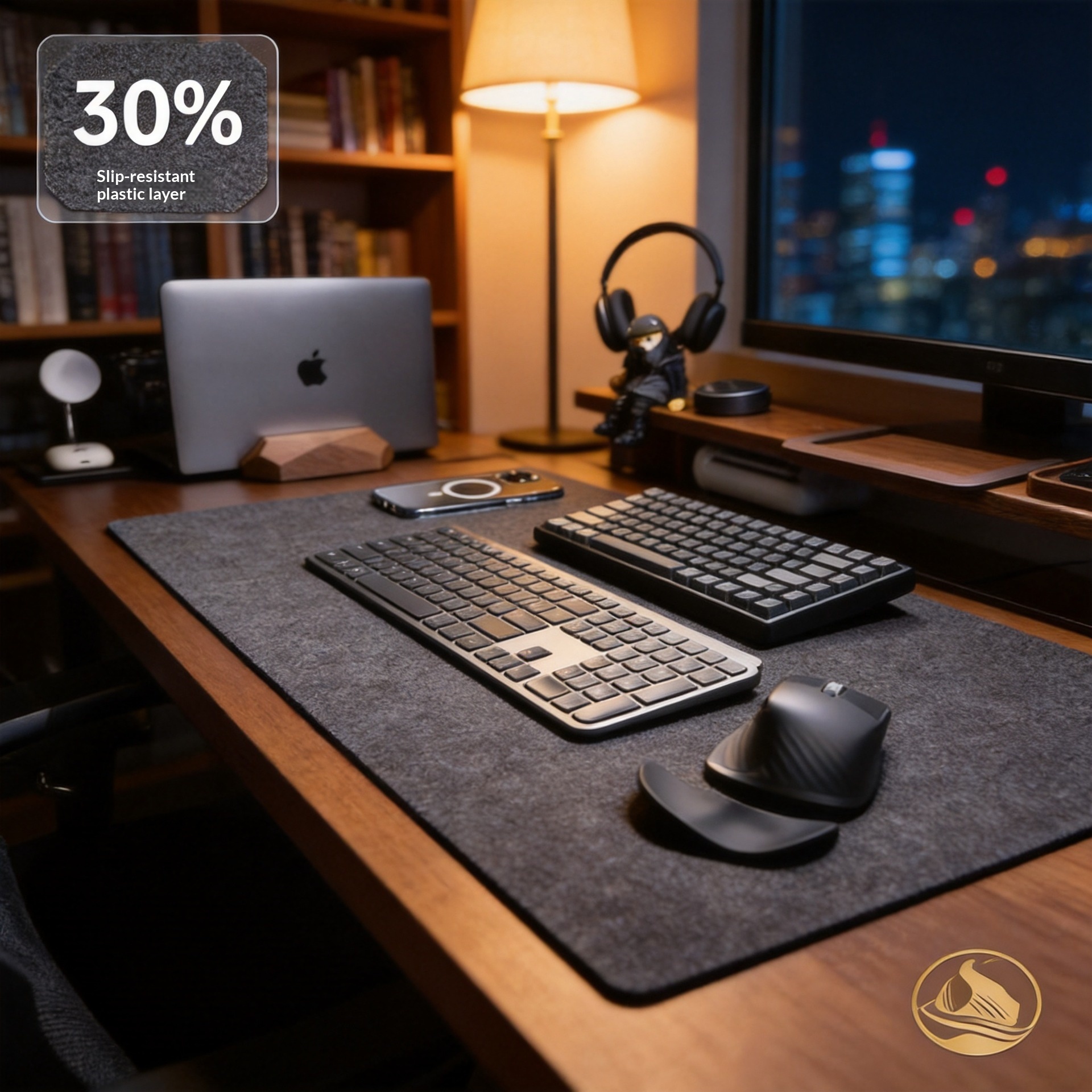 Felt Mouse Pad Extra-large Computer Desk Mat Non-slip Desktop Writing For Gaming