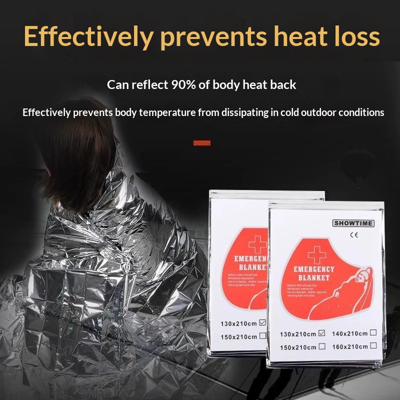 Outdoor Emergency Blanket For Self-rescue Cold Protection And Wilderness Survival