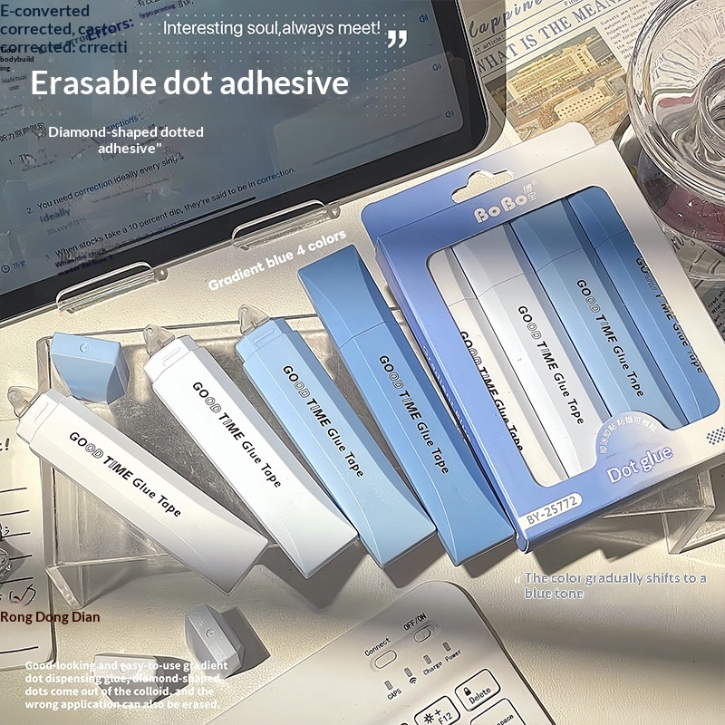 High Appearance Pen Shaped Dot Glue Gradient Color Journaling Tapesmooth And Continuous