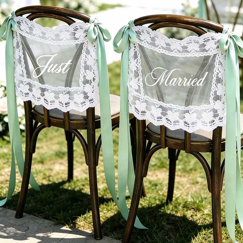 Lace Chair Back And Main Table Decoration