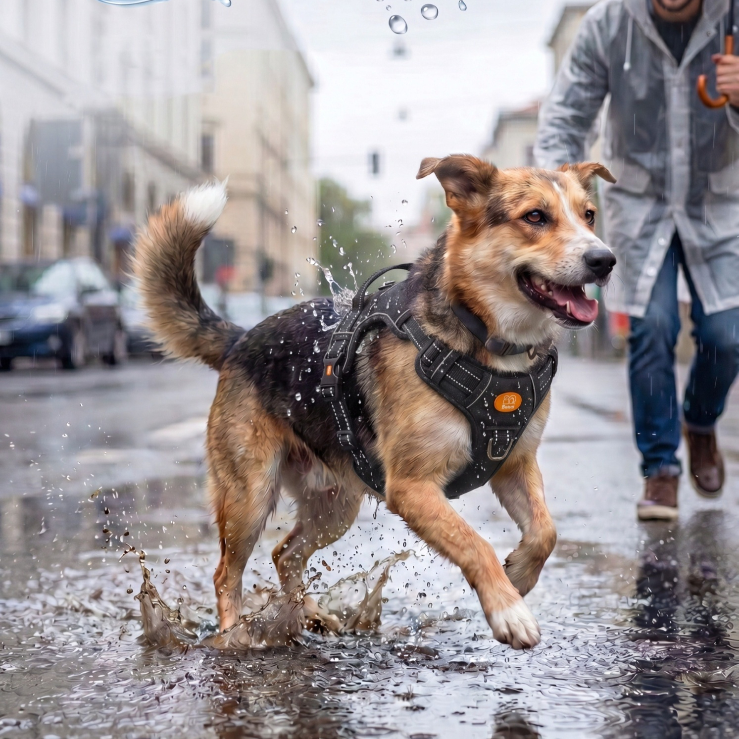 Harness-style Reflective Dog Leash With Anti-pull Feature