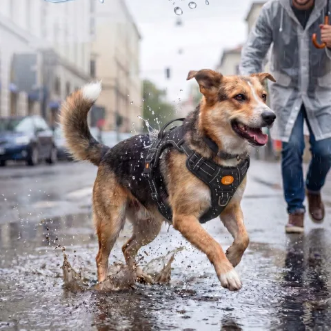 Harness-style Reflective Dog Leash with Anti-pull Feature