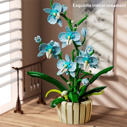 High-grade Orchid Preserved Two-tone Petal Assembly Building Block Flower Creative Decorative Piece