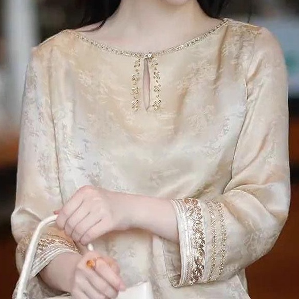 Traditional Chinese-style Jacquard New Fashion All-match Top