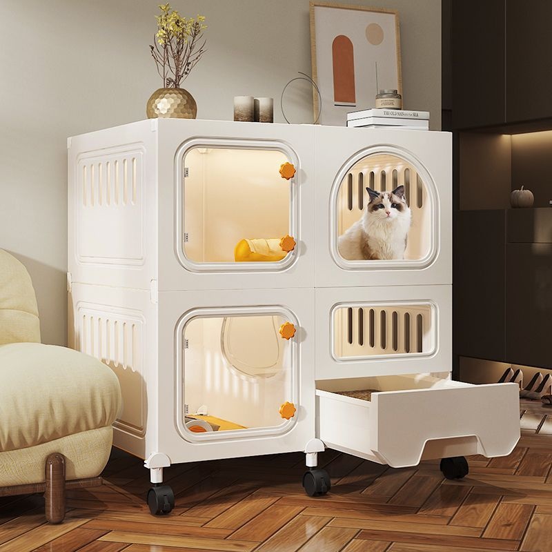 Integrated Cat Cage Litter Box And Small Indoor Cat House For Home Use