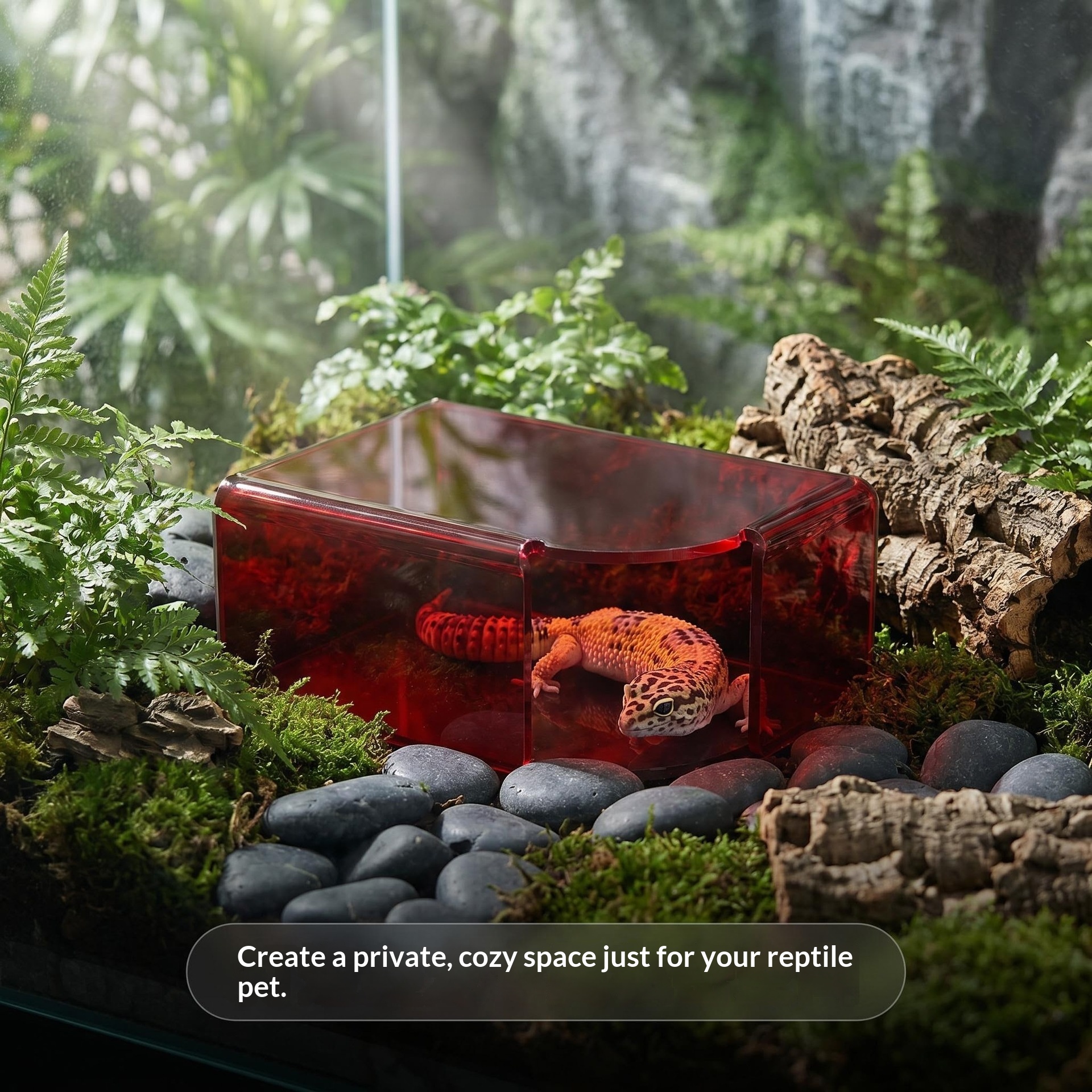 Acrylic Reptile Hideout For Geckos