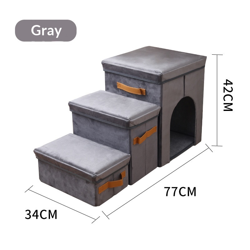 Pet Stairs, Three Steps, Foldable, Thickened, Non-slip For Dogs - Pet Stairs, Three Steps, Foldable, Thickened, Non-slip For Dogs 2Style