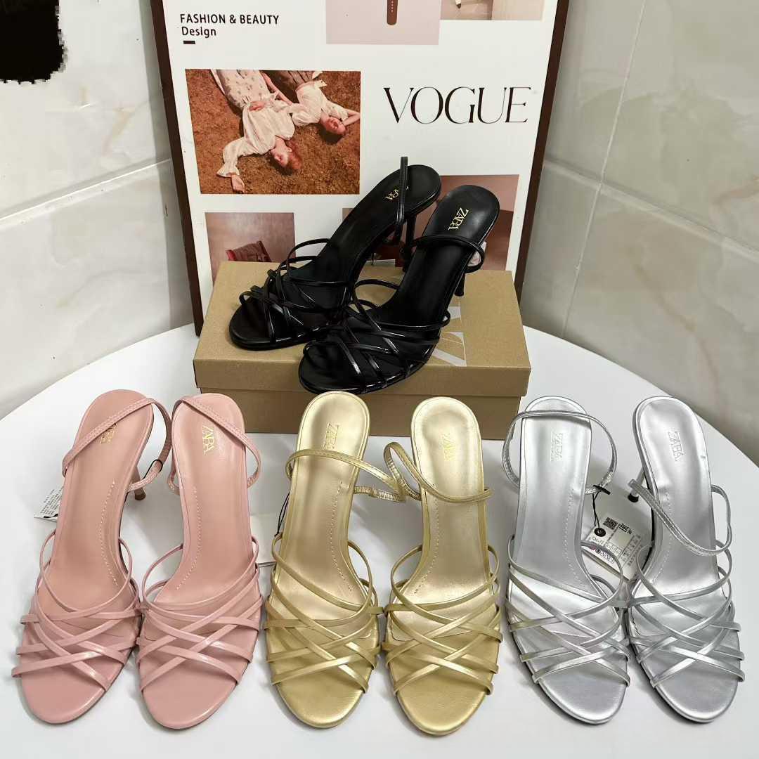 Women's Open-toe High-heeled Pointed-toe Strappy Sandals
