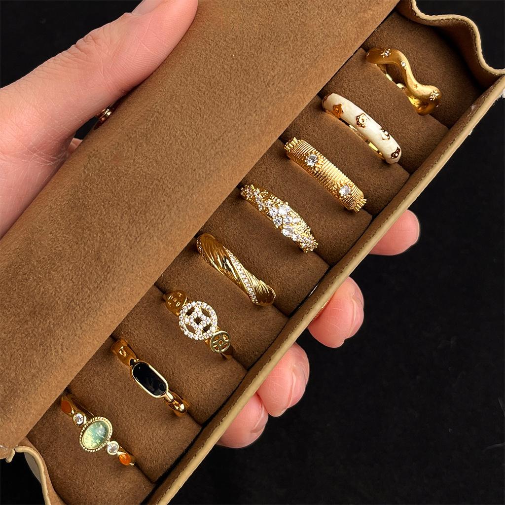 Zircon Retro Chinese Style Ring For Women