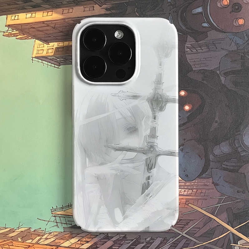 Grey Beauty Priest Art Niche Mobile Phone Case