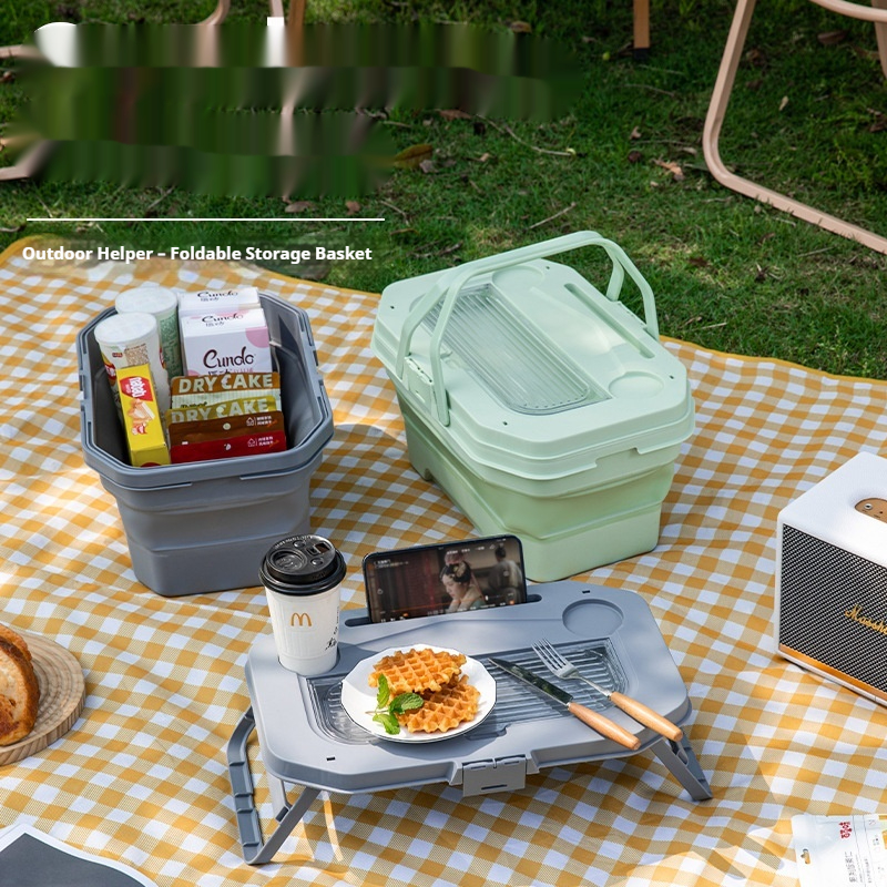 Outdoor Folding Multi-Functional Storage Basket