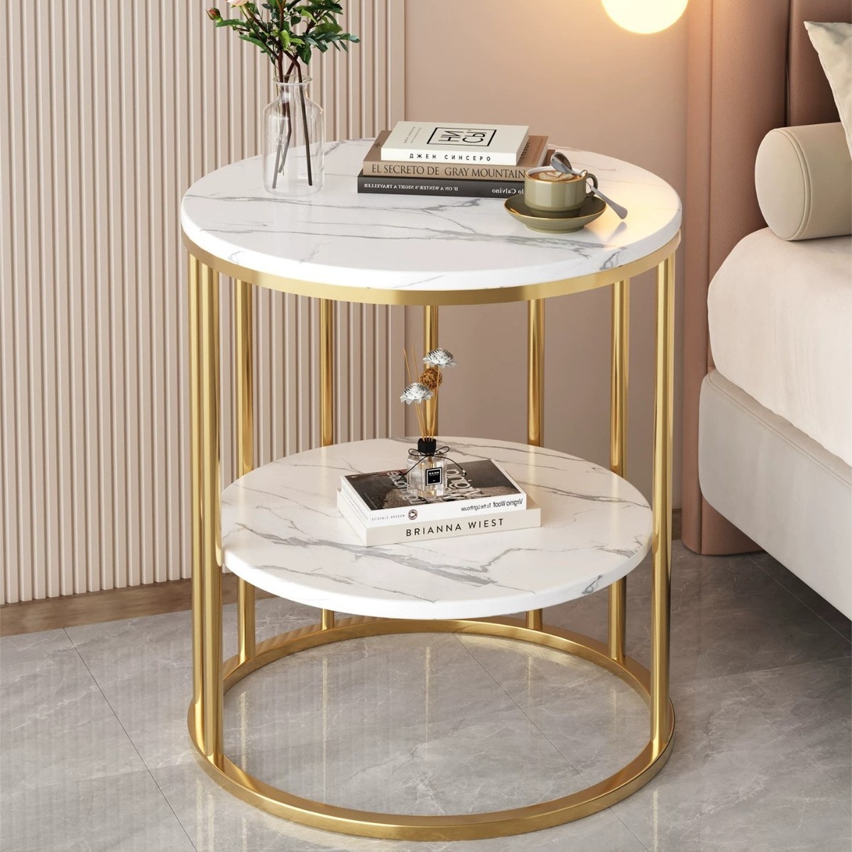 High-end Coffee Table Side Bedside Storage Shelf Desk