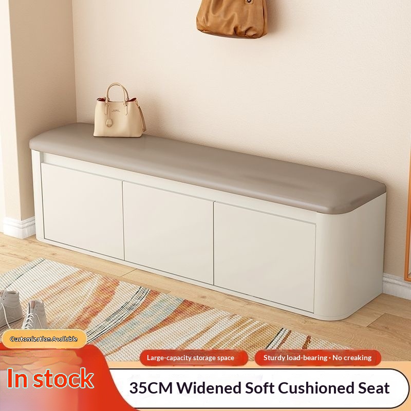 Compact Minimalist Shoe Rack With A Touch Of Luxuryalso Serves As A Convenient Entryway Shoe-styling Stool
