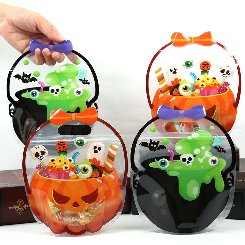 Halloween Pumpkin Witch Cauldron Candy Gift Bag