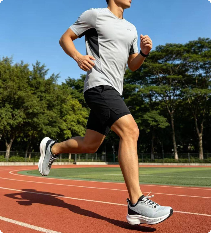Large-size Outdoor Running Shoes For Men In Summer With Mesh Fabric