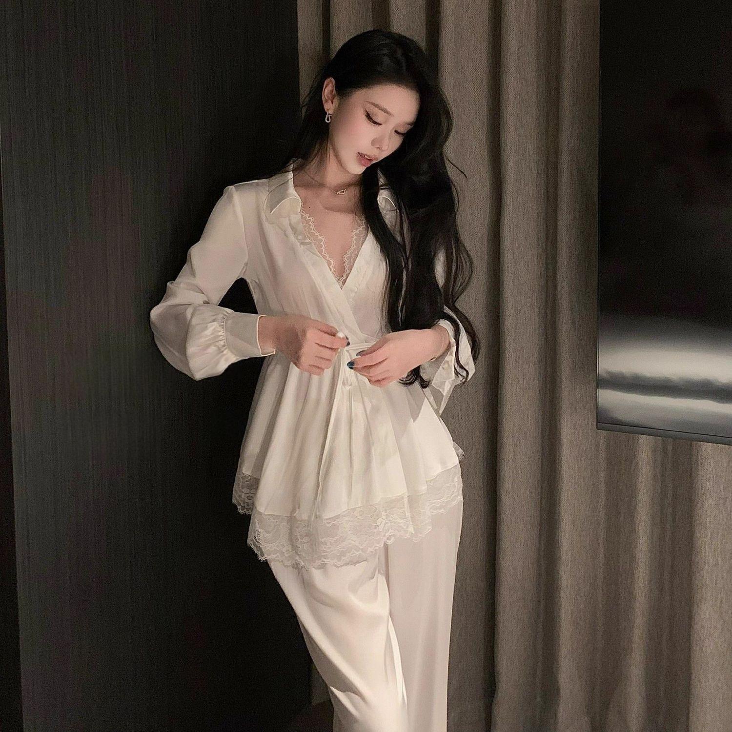 Home Wear Temperament Long Sleeve Trousers Two-piece Suit