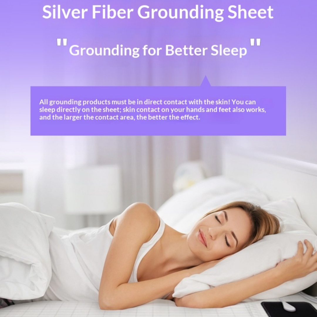 Grounded Sheet Silver Fiber Organic Cotton Conductive Bed