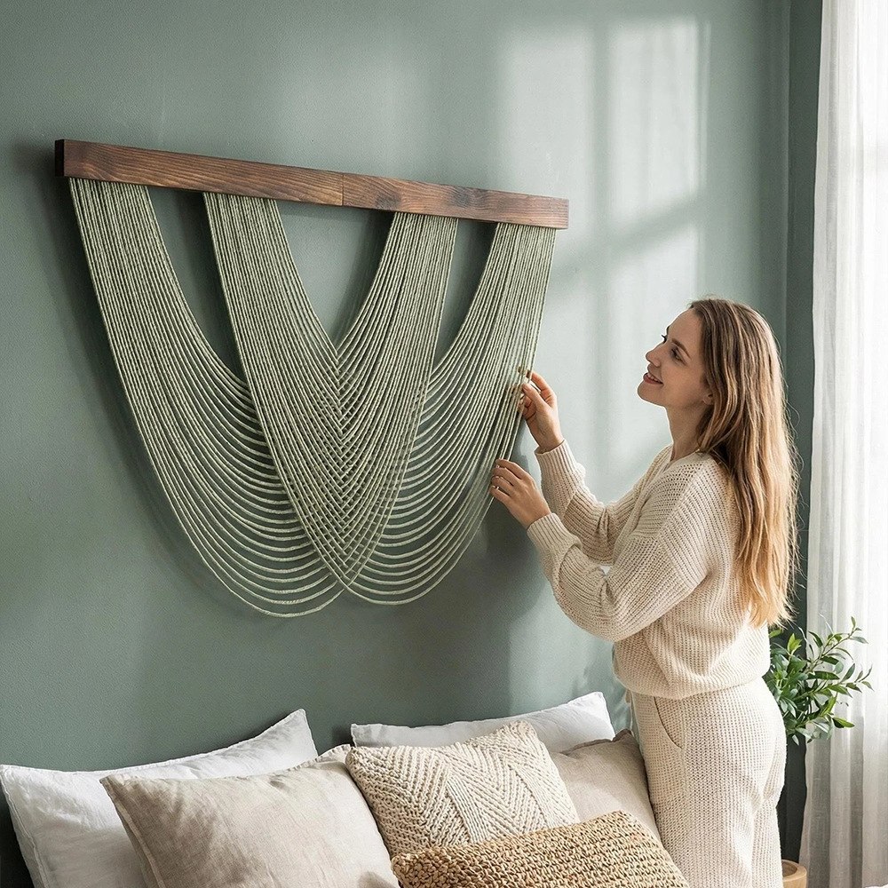 Nordic Handmade Cotton Rope Tassel Wall Hanging