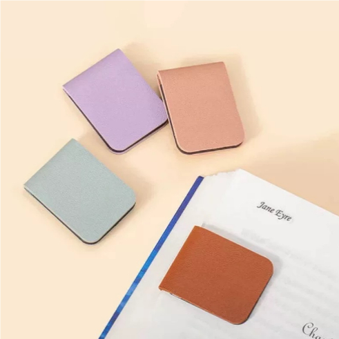 Colorful Rectangular Leather Magnetic Bookmark