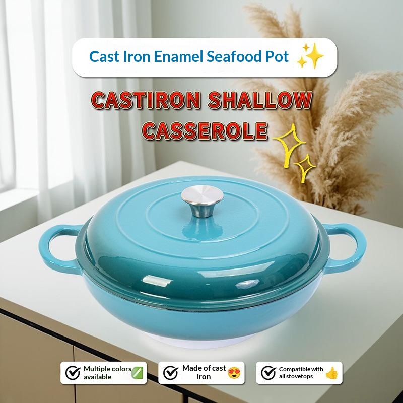 Seafood Pot Enamel Pot Cast Iron Enamel