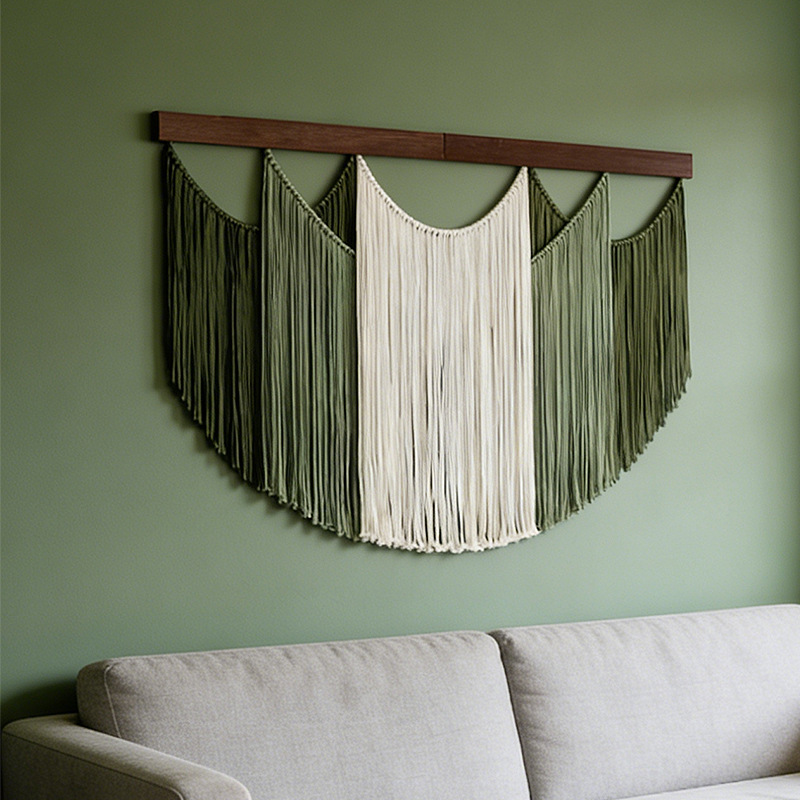 Bohemian Handmade Woven Tassel Wall Tapestry
