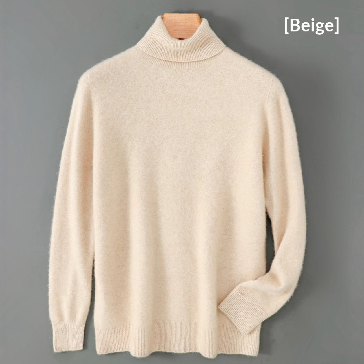 Men's Loose-fitting Knitted Wool Turtleneck Sweater