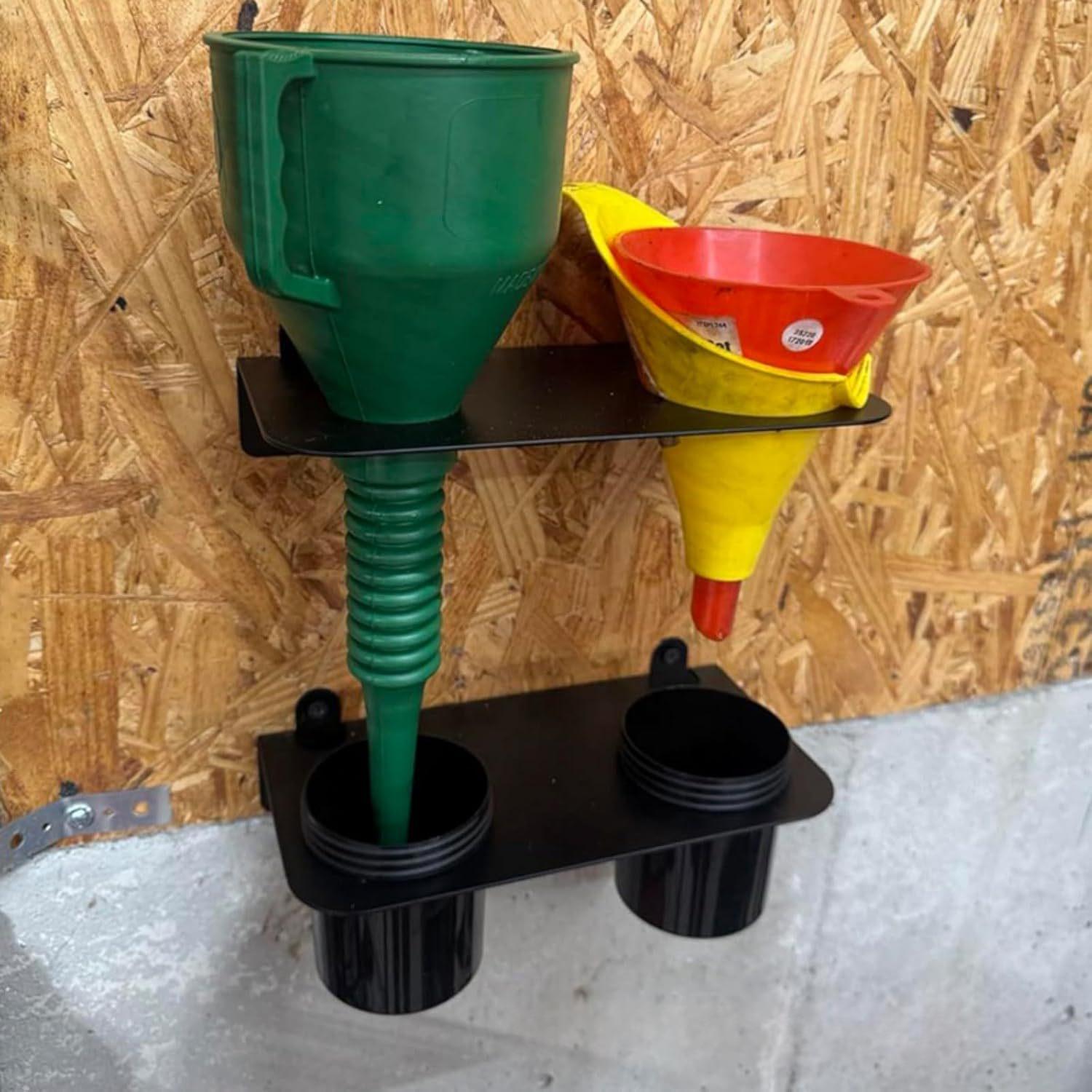 Wall-mounted Funnel Paint Bottle Storage Rack