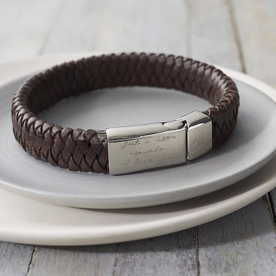 Minimalist Men's Leather Woven Bracelet