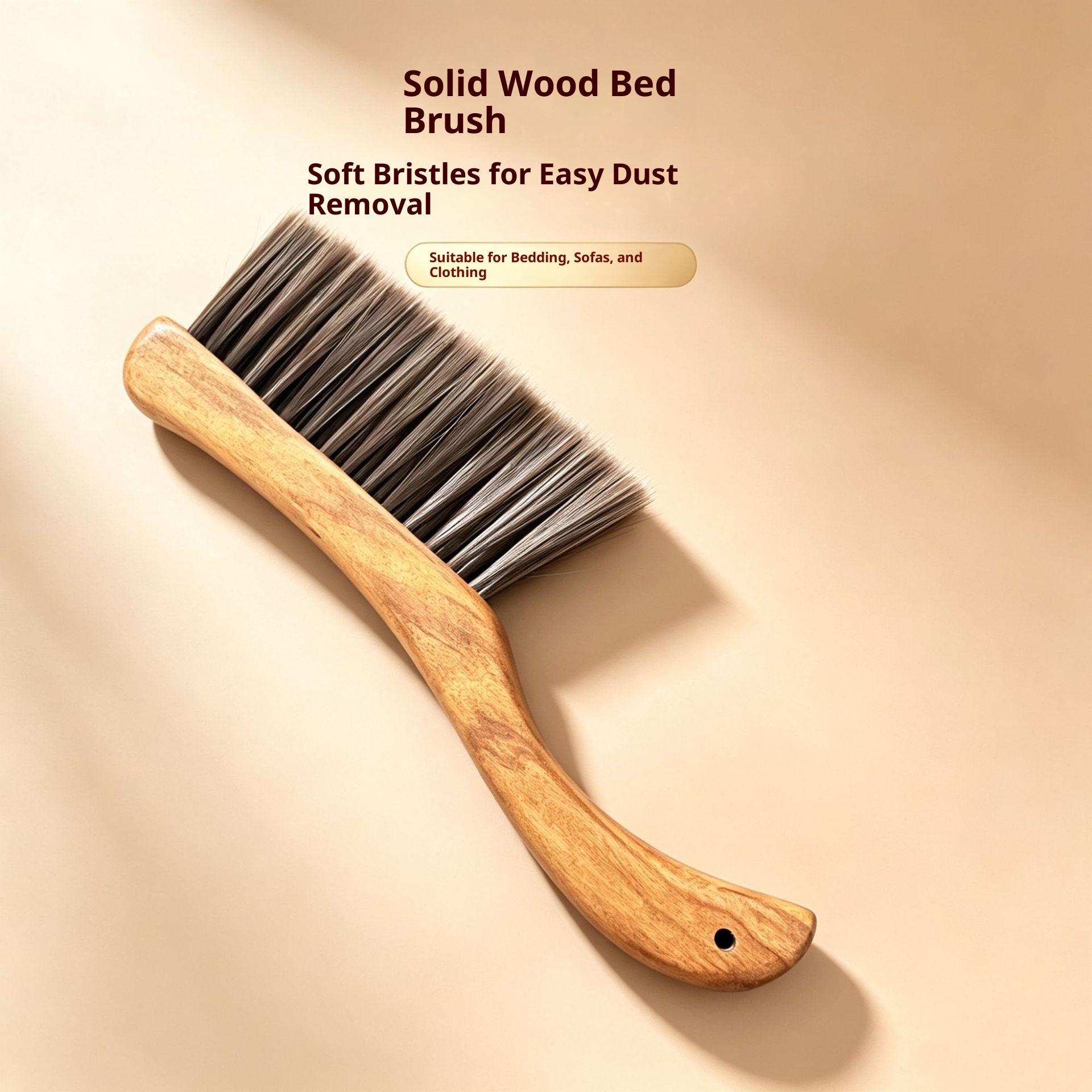 New Rosewood Straight-handle Bed Brush detail photo 3